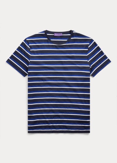 Playeras Ralph Lauren Hombre Azul Marino Multicolor - Striped Lisle - EAOPI2958